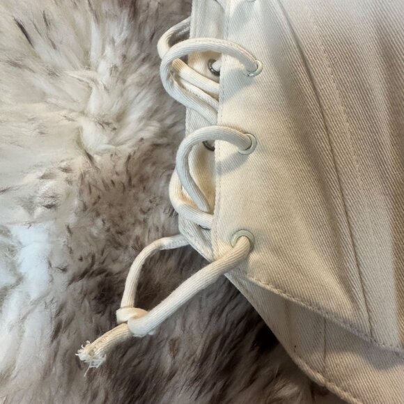 Danielle Guizio Classic Fitted Corset Vanilla Ice  Side Closure S - Picture 5 of 12